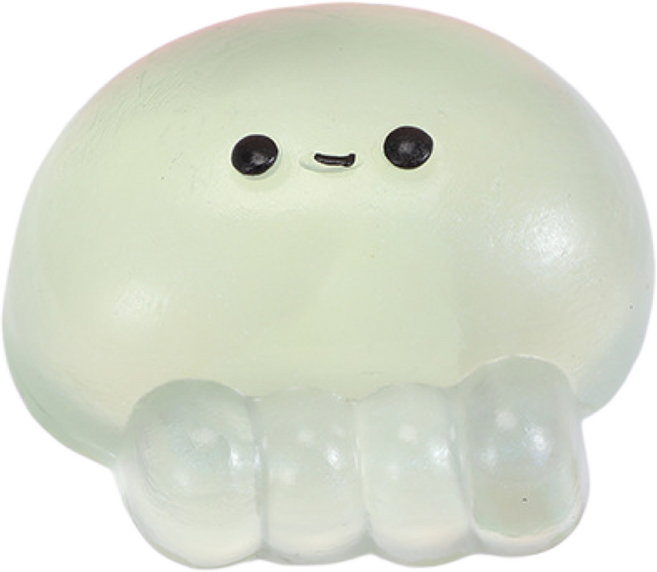 말랑쫀득 해파리 애기 스트레스볼 스트레스 해소 말랑이 스퀴즈볼 말랑이 장난감 공 무소음 말랑이 에어 젤리볼, 녹색, 1개, 65g