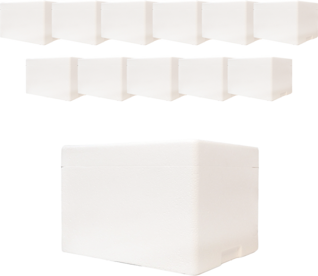 아이스박스 냉동식품 택배 스티로폼박스 10호, 12개, 흰색 10kg