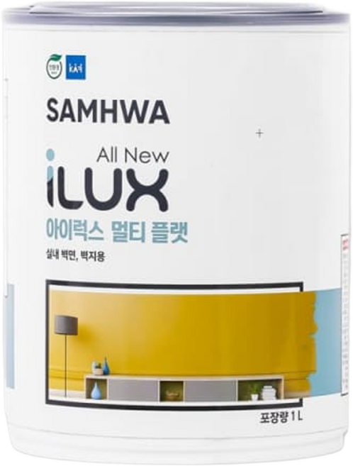삼화페인트 아이럭스 멀티 플랫 벽지 친환경 1L, 102.오렌지레드, 1000ml, 1개