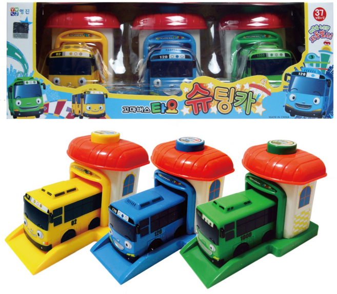 영진토이 타요 슈팅카 3p 세트 타요 로기 라니, 1개