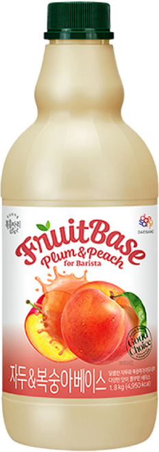 복음자리 자두 복숭아 베이스, 1.8kg, 4개, 1개입