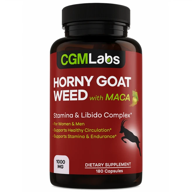 CGM Labs 삼지구엽초 (음양곽) Horny Goat Weed + 마카 Maca 180캡슐, 180 캡슐, 180정, 1개 - 쿠팡
