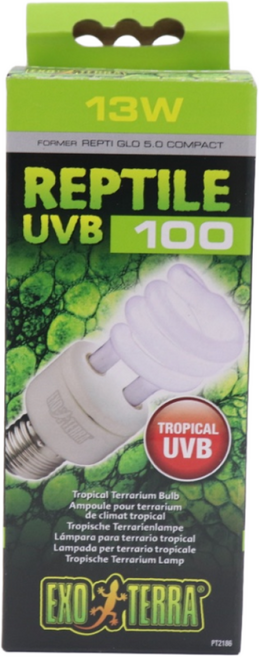 엑소테라 정글형 UVB 100 13W 25W 파충류 UVB 램프