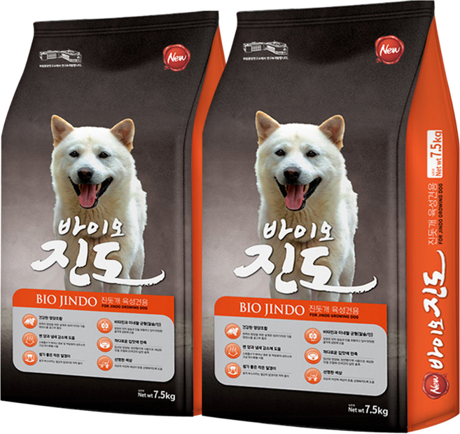 바이오진도 강아지 대형견 진돗개 대용량 사료, 곡물, 10kg, 2개