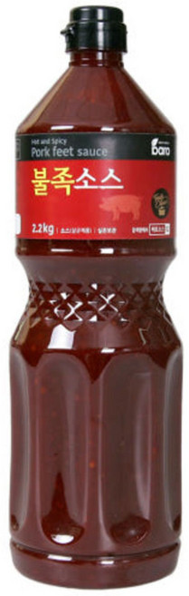 바로 불족소스 2.2kg 1BOX(8EA) 족발 불족 불족발 불향 매운 소스 불맛 양념 업소용 대용량, 8개