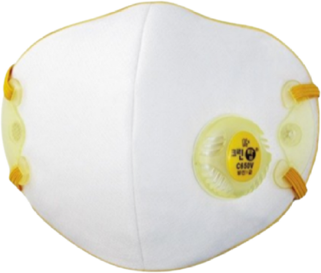 크린탑 안면부 여과식 보형물 방진마스크C650V 1급 10개, 혼합색상