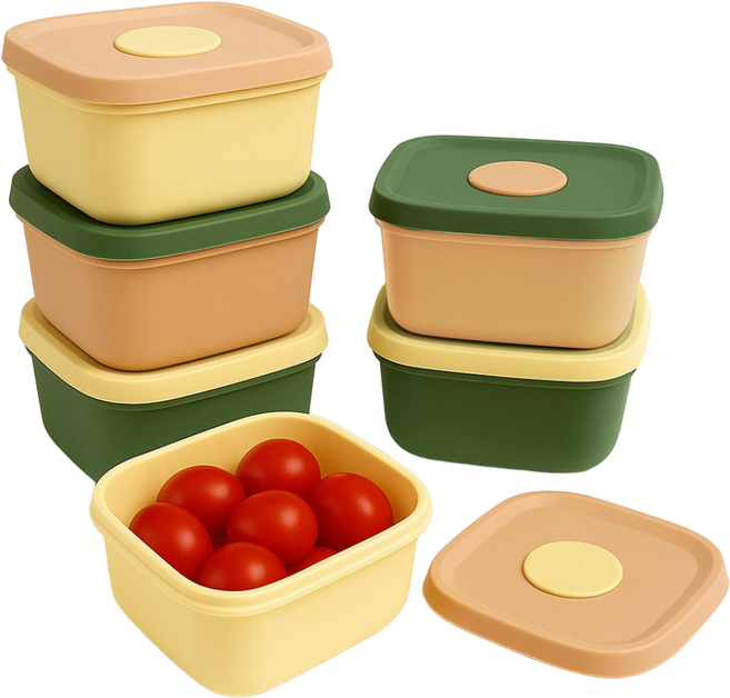 6팩 전자렌지용 실리콘 냉동밥 보관용기 300ml, 6개