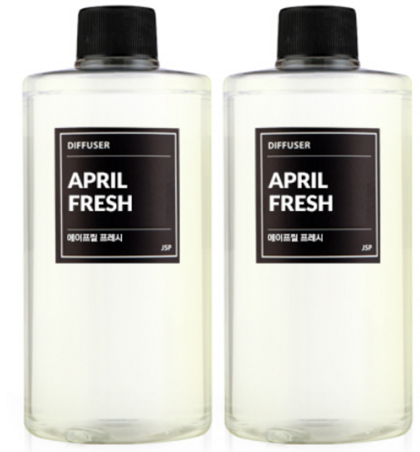 제이에스피 디퓨저 대용량 리필액, 에이프릴프레시, 500ml, 2개