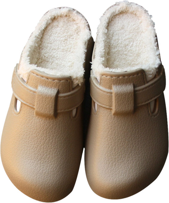 남녀 공용 방한 모직 슬리퍼방수 보온 블랙/브라운