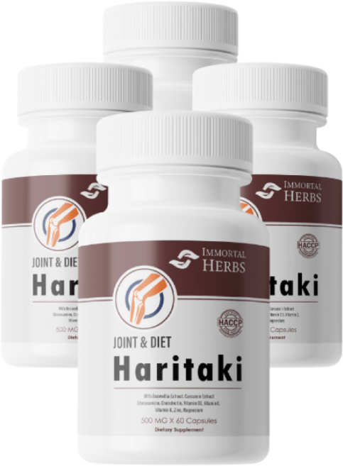 Immortal Herbs 관절 연골 캡슐 프리미엄 가자 추출물과 보스웰리아 커큐민 글루코사민 콘드로이틴 1000mg 캡슐, 60정, 4개