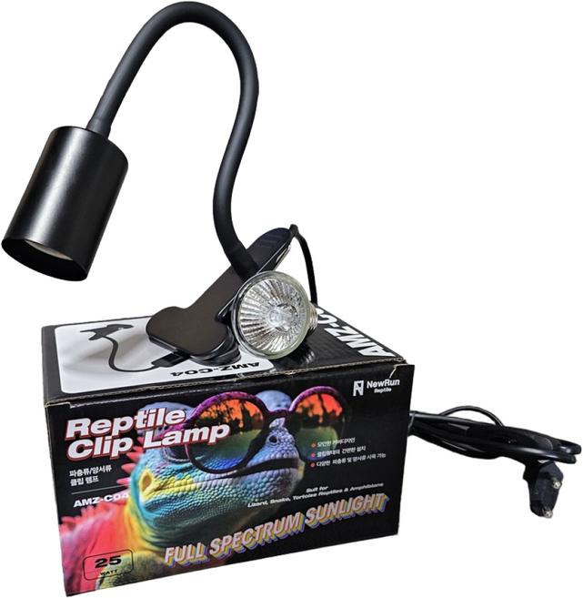 NRC 심플 자바라 파충류집게소켓 C04 UVB UVA램프포함, 1개