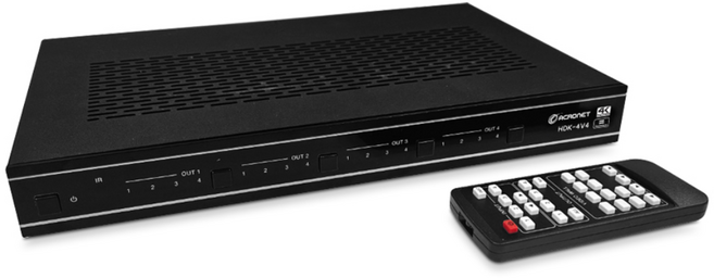 아크로넷 4x4 4K HDMI2.0 심리스 매트릭스 스위치 비디오월 HDK-4V4, 1개