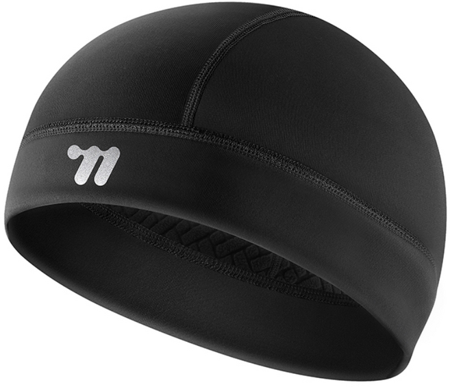 시그니처베이지 자전거 겨울 방한 모자 쪽모자 버프 귀마개 스컬캡 YPZ435, 블랙, 1개