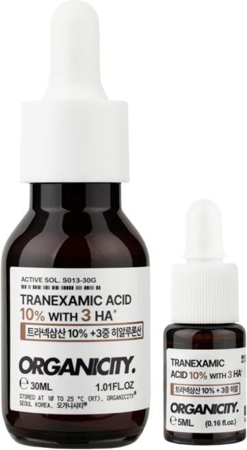 OGC 트라넥삼산 10% 위드 히알루론산3 멜라닌 기미 미백 앰플 (중점도), 1개, 30ml - 쿠팡