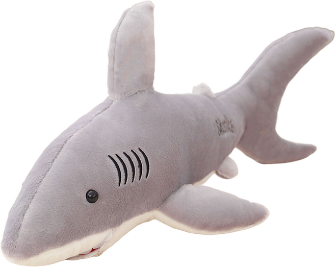 900상어애착인형쿠션, 1개, 그레이, 49cm