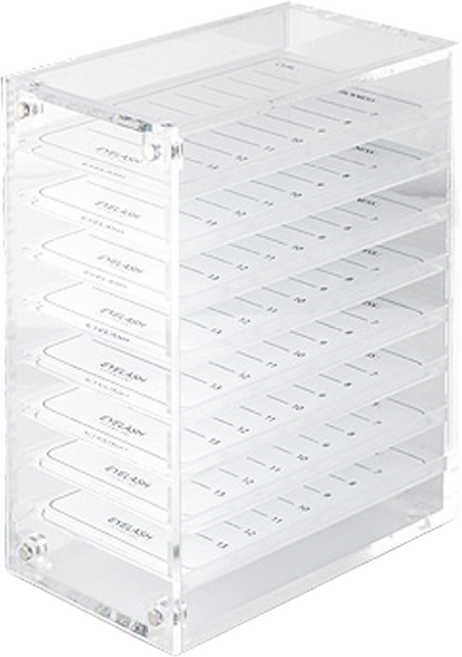 자석 탈부착형 속눈썹 서랍함(싱글 더블) 견고한 아크릴소재 속눈썹연장 부자재, 싱글, 1개