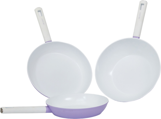 [부모님/집들이 선물추천] 가성비 끝판왕 퍼플 세라믹코팅 IH 프라이팬 3종 세트 24cm+28cm+WOK 28cm, 1개