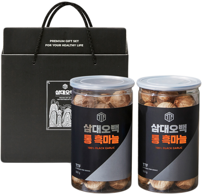 삼대오백 에너지 통 흑마늘 선물 세트, 500g, 2개