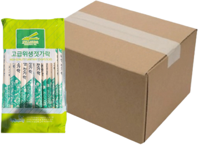 특가^^OPP 개별포장 위생 대나무젓가락(B데니베어) 1박스 3000개(100개입X30봉), 60개, 50개