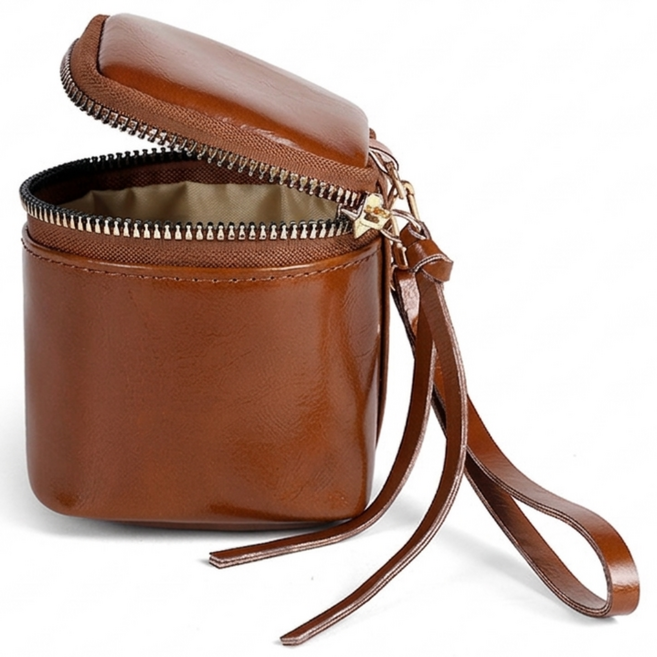 가죽백참 미니 파우치 키링