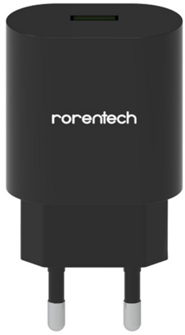 로랜텍 퀄컴 퀵차지 고속 충전기 RT86, 블랙, 1개