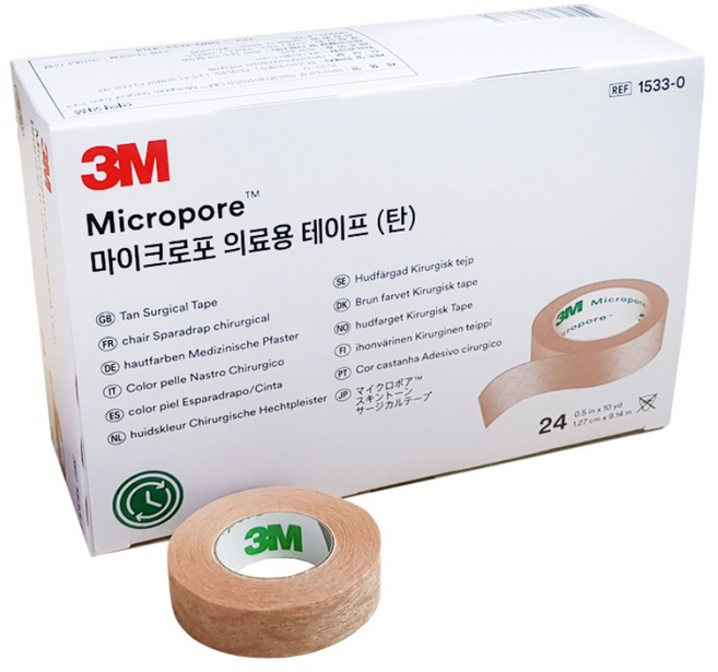 쓰리엠 마이크로포 의료용 종이반창고 1533-0 살색 24p, 1개