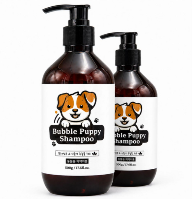 버블퍼피 강아지 샴푸 애플향 국내특허 대용량, 1개, 500ml