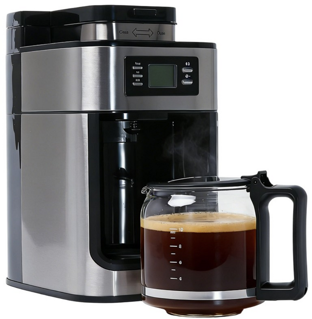 최신형 전자동 커피머신 원두 그라인더 내장 20bar 에스프레소 머신 홈카페 아메리카노 라떼 카푸치노 국내 A/S 지원, 검은색, 315T0305