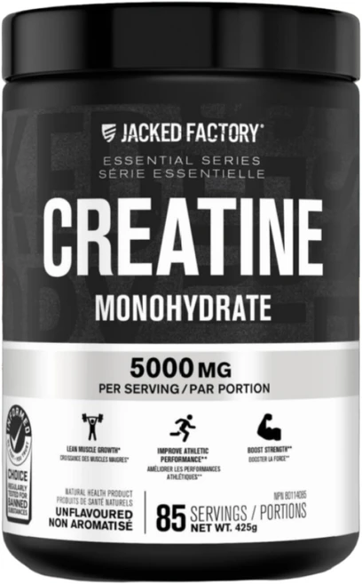 잭팩토리 크레아틴 모노하이드레이트 5000mg 언플레이버드, 1개, 425g - 쿠팡
