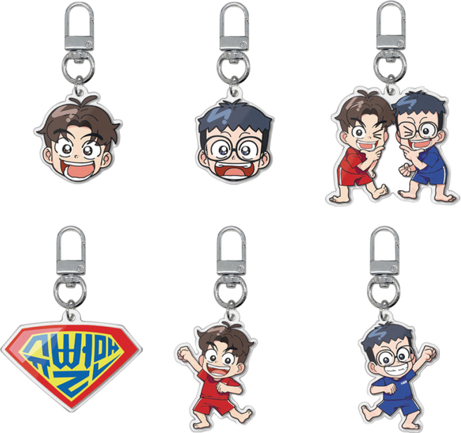 슈뻘맨 키링 제작 굿즈 키홀더 아크링 열쇠고리 가방걸이, 슈뻘맨 1개