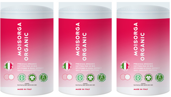 모이스올가 프리미엄 유기농 화장솜 150매 빅 스티치 앤 듀얼이펙트 50매 3개세트, 50매입, 3개