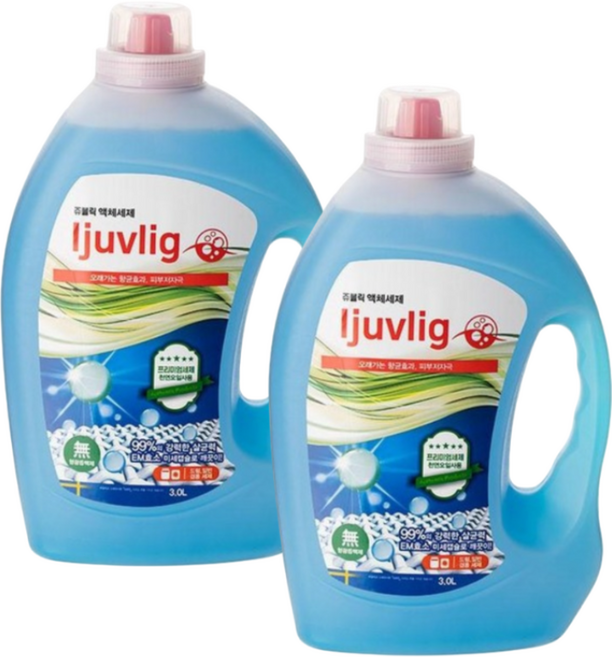 쥬블릭 항균 세탁세제 땀냄새 쉰냄새제거 알칼리세제, 2개, 3L