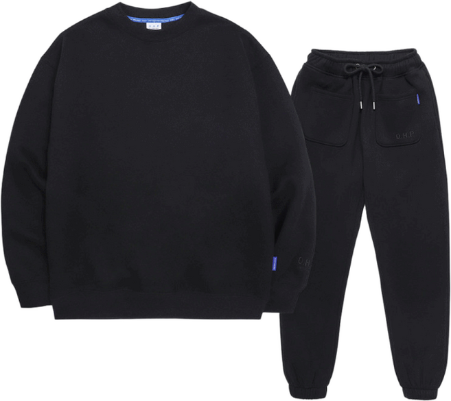 겨울 남녀공용 츄리닝 세트 기모 맨투맨 티셔츠 + 조거팬츠 트레이닝복 바지 셋업