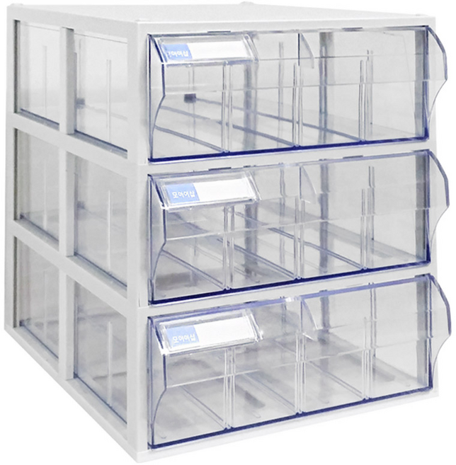 [국내생산 완제품] 모아이샵 플라스틱 투명수납함 다용도 A4 서류 정리함 대형 600, 1개, 투명 601