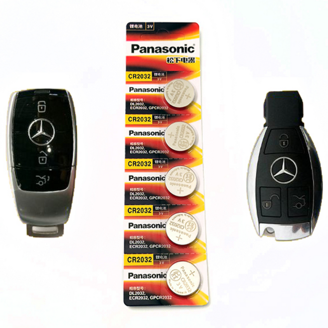 자동차 스마트키 건전지 5알 파나소닉 리튬 배터리 벤츠 아우디 폭스바겐 기아 현대 테슬라, 1세트, 5개입