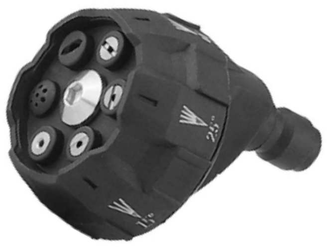 디와이툴즈 고압 세차기 6in1 분사 노즐 / 다기능 회전 스프레이 / 1/4인치 호환 고압노즐, 블랙