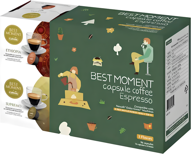 베스트모먼트 캡슐커피 돌체구스토 호환 코스트코 에스프레소 묶음가능, 8mg, 96개입, 1세트