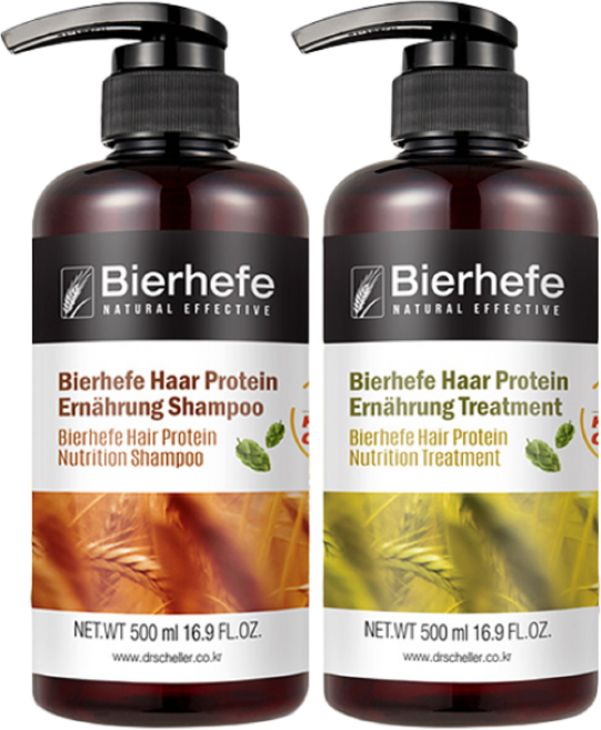 비어헤페 맥주효모 헤어단백질 뉴트리션 세트(샴푸+트리트먼트)/탈모샴푸, 맥주효모 헤어단백질 샴푸+트리트먼트, 1개