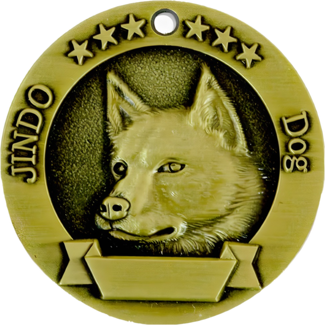 아미펫 대형견 중형견 입체네임택 각인 인식표 실종 이름표 목줄 목걸이, 디형고리, 1개