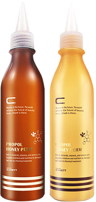 PL COSMETIC 蜂膠&蜂蜜萃取燙髮液 1+2劑組 所有髮質適用, 1組