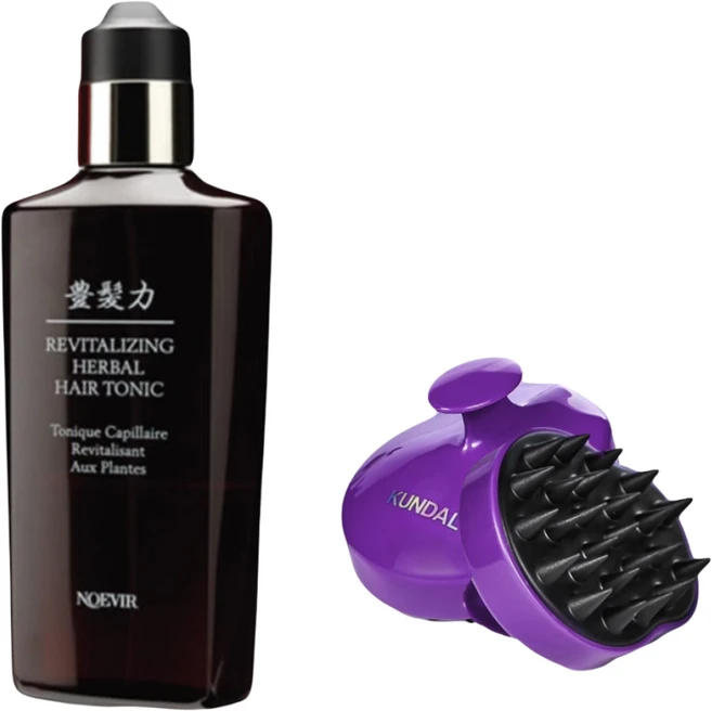 노에비아 리바이탈라이징 허벌 헤어 토닉 모발 영양제 200ml 스칼프 마사지 브러쉬 증정, 1개 - 쿠팡