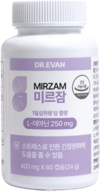 닥터에반 미르잠 프리미엄 스트레스 릴렉스 케어, 1개, 60정 - 쿠팡