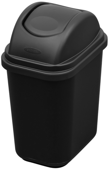 케이 슬림 30리터 화장실 사무실 쓰레기통, 케이 슬림 30리터 블랙, 1개
