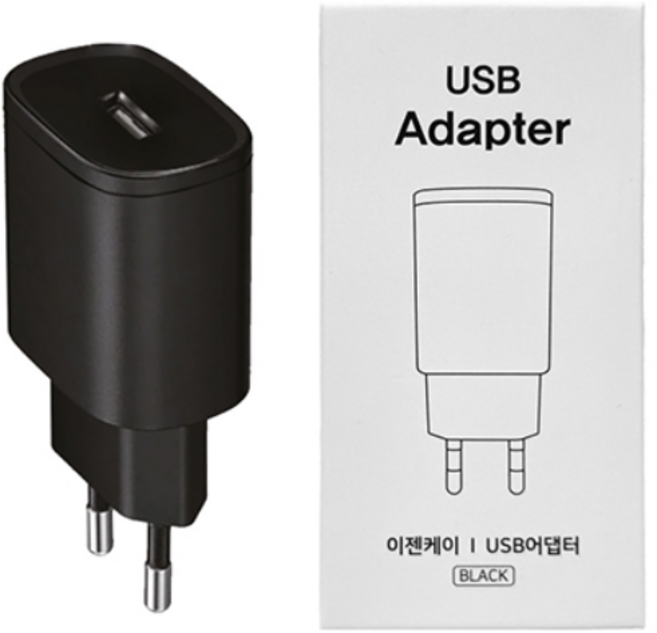 이젠케이 1포트 DC 5V 1A USB 충전 어댑터 HT-5V01, 블랙, 1개