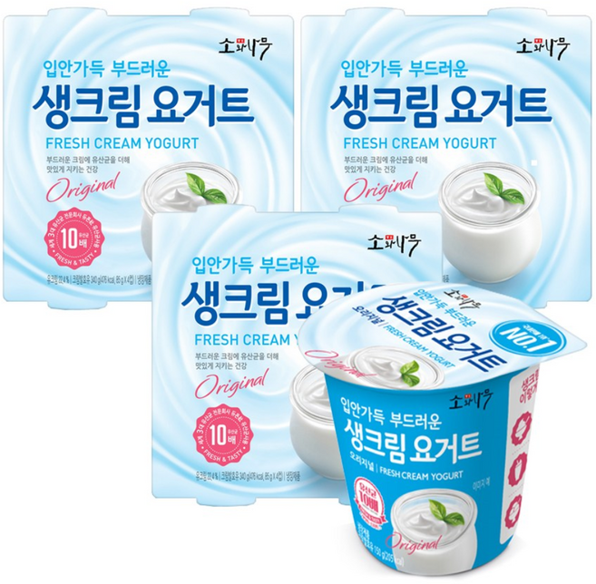 동원 소와나무 생크림 요거트, 150g, 12개