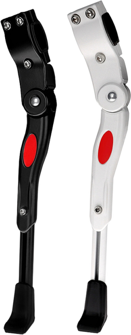 자전거 킥스탠드 받침대 외발 지지대 길이조절가능 고정대 퀵스탠드, 1.길이조절킥스탠드-블랙, 1개