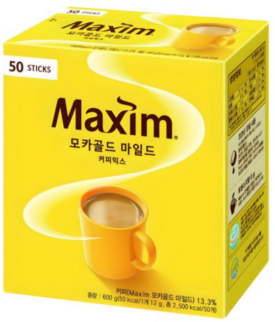맥심 모카골드 마일드 커피믹스, 12g, 50개입, 15개