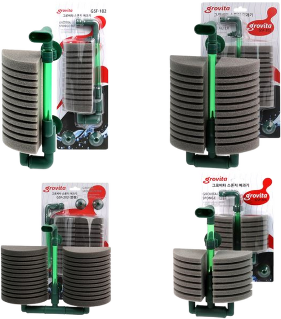 그로비타 스펀지여과기 슈퍼쌍기 단기 대형, 반 슈퍼쌍기 스펀지 GSF-204, 1개