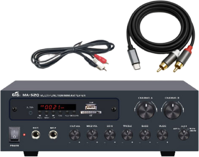 GNS MA-520 2채널 앰프 블루투스앰프 미니앰프 매장앰프