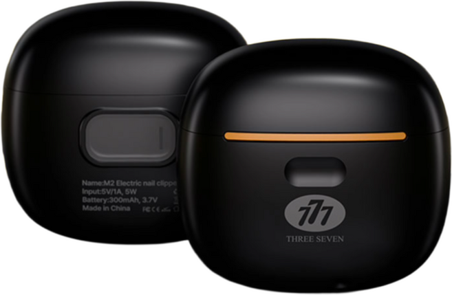 쓰리세븐 전동 손톱깎이 클립팟 트론, 1개, 블랙